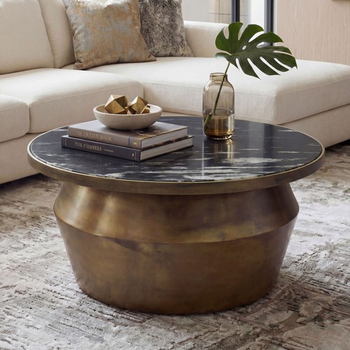 Couchtisch mit marmor - couchtisch,