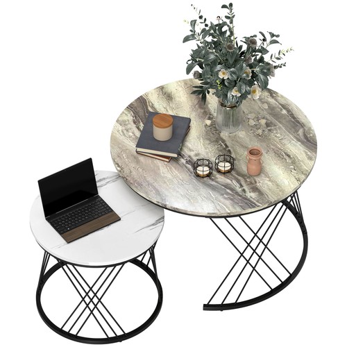 Couchtisch rund 2er set - rund,