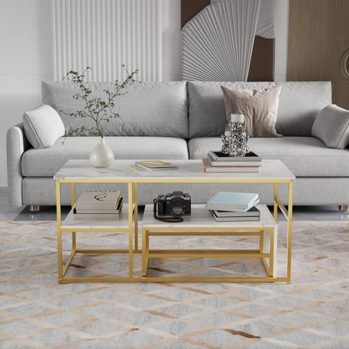 2er set couchtische marmor - 2er,