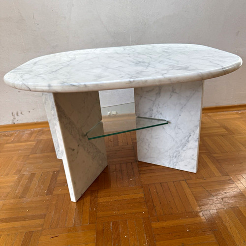 Ovaler couchtisch marmorierte - ovaler,