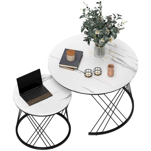 Couchtisch rund 2er set - couchtisch,