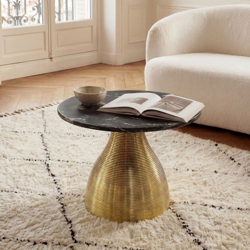Couchtisch 60cm marmor platte - 60cm,